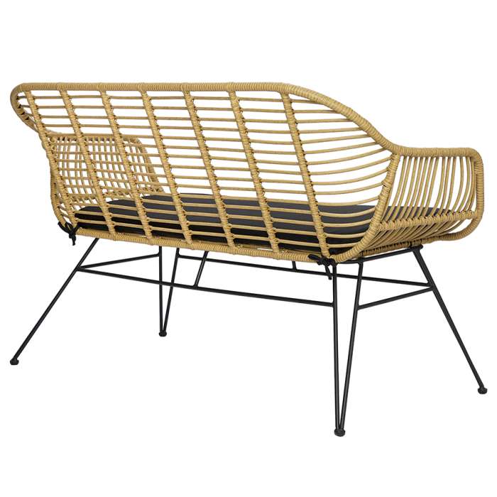 Кушетка vetle bent, 125х68х81 см, ротанг Bergenson Bjorn BB0000480