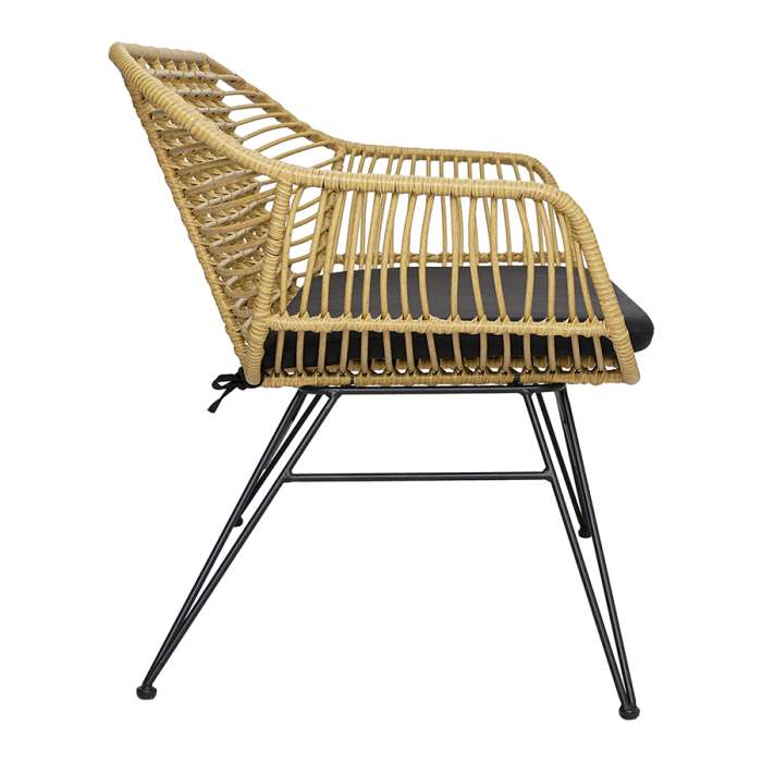 Кушетка vetle bent, 125х68х81 см, ротанг Bergenson Bjorn BB0000480