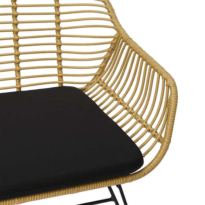 Кушетка vetle bent, 125х68х81 см, ротанг Bergenson Bjorn BB0000480