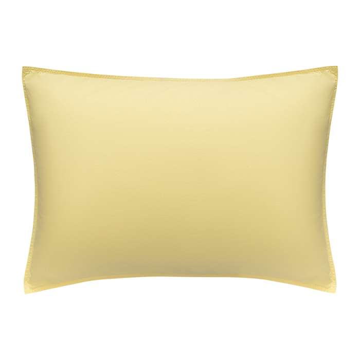 Комплект постельного белья из стираного перкаля светло-желтого цвета из коллекции essential, 200х220 см Tkano TK24-DC0022