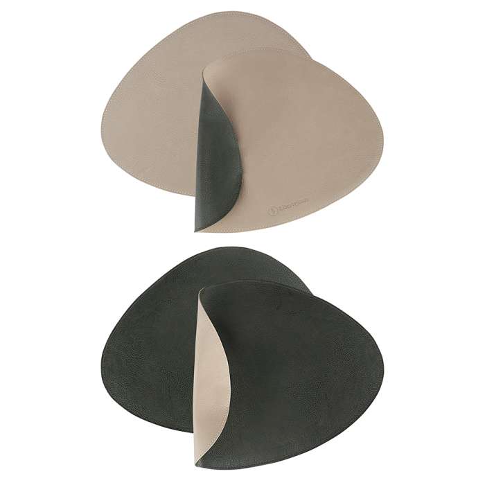 Набор из 4-х двухсторонних сервировочных салфеток drop, 33х41 см, зеленый/бежевый Liberty Jones LJ0000322