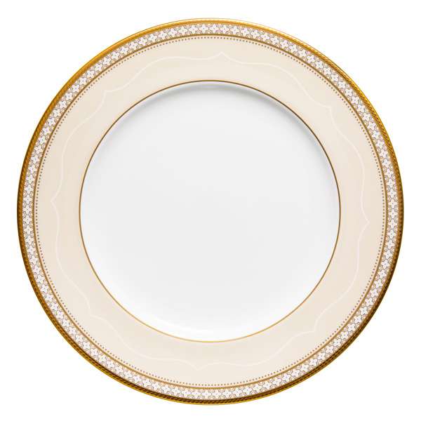 Тарелка закусочная Noritake Трефолио, золотой кант 22 см