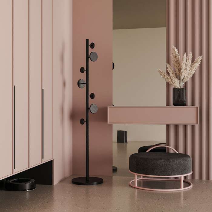 Вешалка напольная Olavy, 173 см, черная BERG ZY-FH-OL-WD-BLK