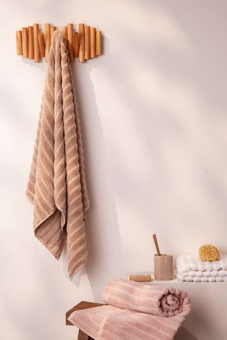 Полотенце для рук waves цвета пыльной розы из коллекции essential, 50х90 см Tkano TK21-HT0002