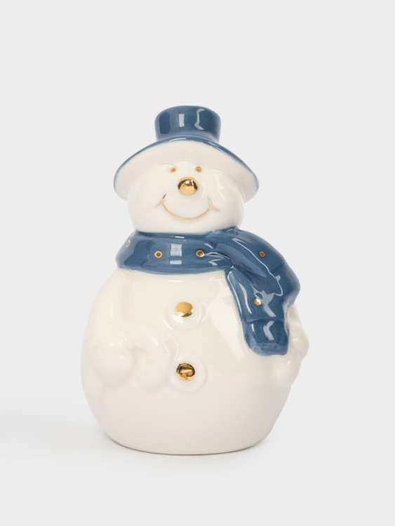 Емкость для соли или перца, 8 см, фарфор P, бело-голубая, Снеговик, Snowfall ANNA LAFARG ANLAF-FX19830A/28A