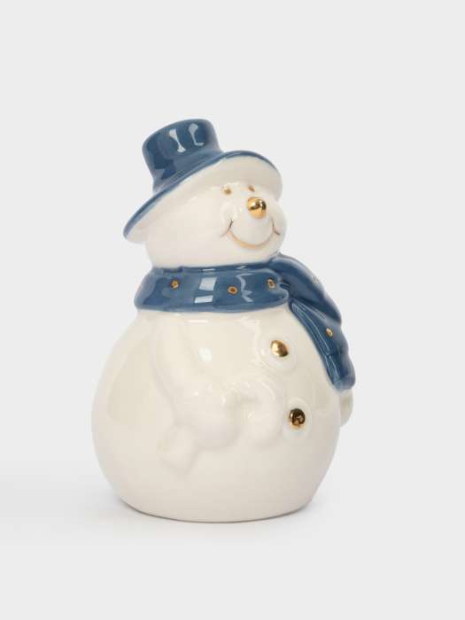 Емкость для соли или перца, 8 см, фарфор P, бело-голубая, Снеговик, Snowfall ANNA LAFARG ANLAF-FX19830A/28A