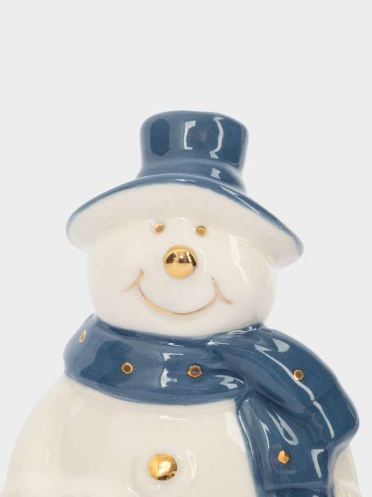 Емкость для соли или перца, 8 см, фарфор P, бело-голубая, Снеговик, Snowfall ANNA LAFARG ANLAF-FX19830A/28A
