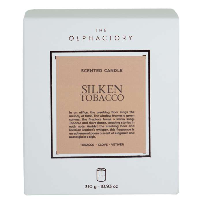 Свеча ароматическая the olphactory, white insignia, silken tobacco, 60 ч Ambientair VV060SKWTO