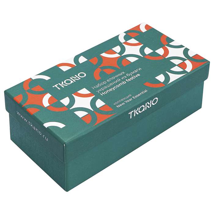 Набор елочных украшений из бумаги honeycomb festive из коллекции new year essential, 3 шт. Tkano TK23-NY_SET0016
