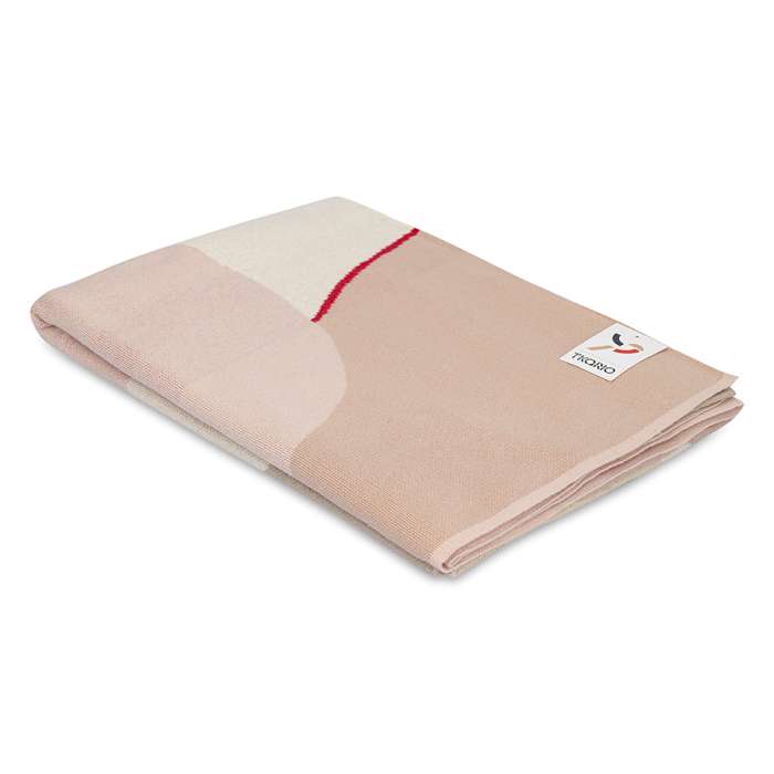 Плед из хлопка с авторским принтом бежевого цвета из коллекции freak fruit, 130х180 см Tkano TK23-TH0007