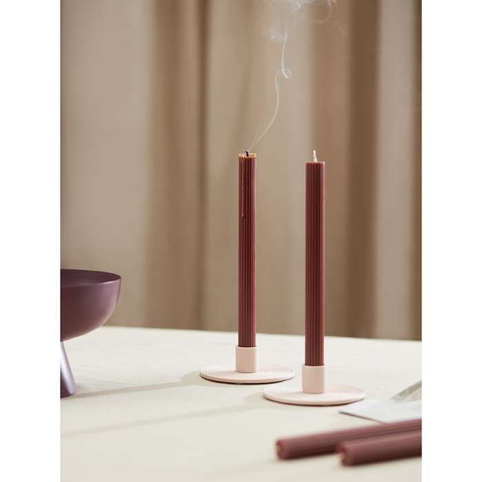 Набор из двух свечей коричневого цвета из коллекции edge, 24,5 см Tkano TK24-CND0014