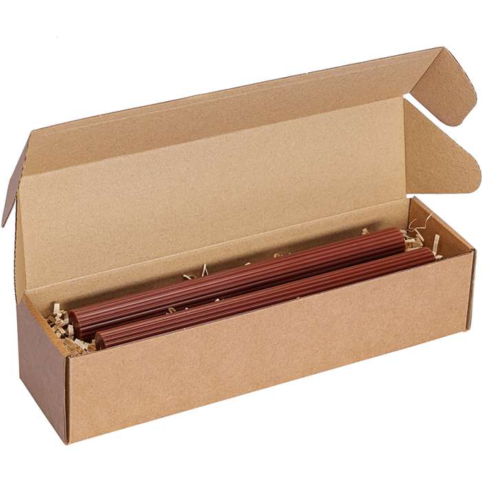 Набор из двух свечей коричневого цвета из коллекции edge, 24,5 см Tkano TK24-CND0014