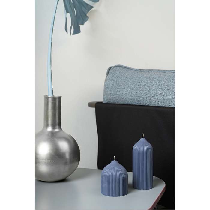 Свеча декоративная синего цвета из коллекции edge, 16,5 см Tkano TK22-CND0002