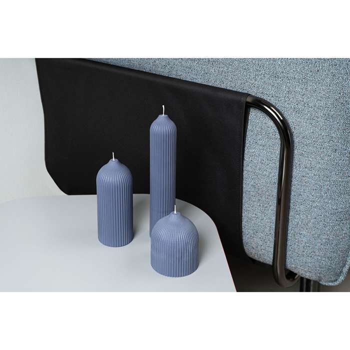 Свеча декоративная синего цвета из коллекции edge, 16,5 см Tkano TK22-CND0002