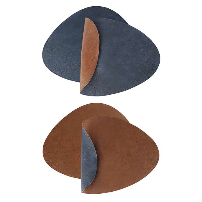 Набор из 4-х двухсторонних сервировочных салфеток drop, 33х41 см, синий/коричневый Liberty Jones LJ0000320