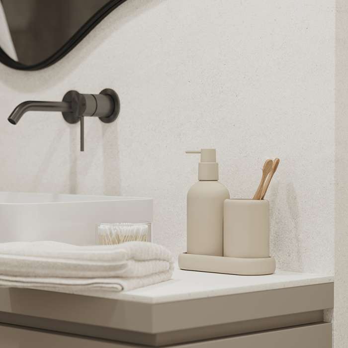 Стакан для зубных щеток slim, светло-серый Bergenson Bjorn Bath BB0000953