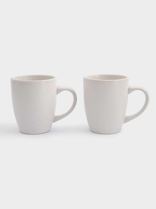 Кружка, 370 мл, 2 шт, керамика, белая, в крапинку, Scanno ANNA LAFARG ANLAF-SDC1194