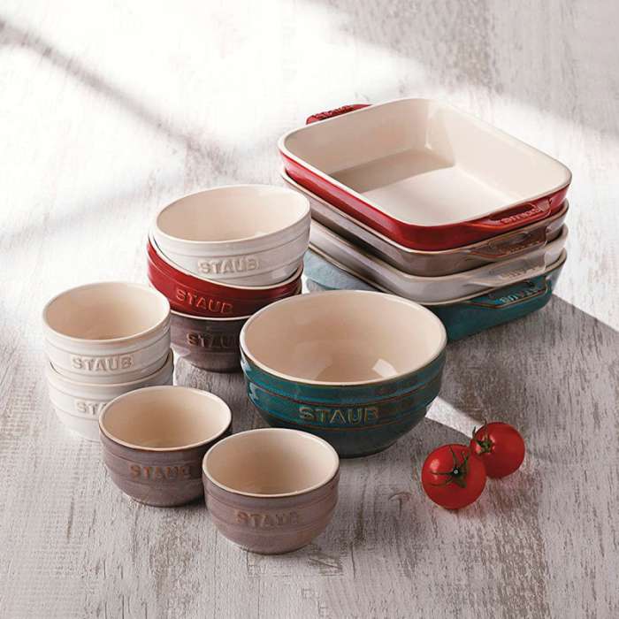 Форма для запекания, прямоугольная 34x24 см, античный медный STAUB 40511-889