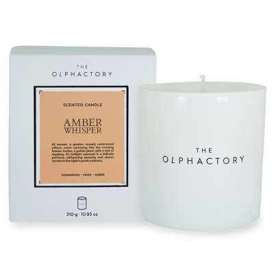 Свеча ароматическая the olphactory, white insignia, amber whisper, 60 ч Ambientair VV060AWWTO