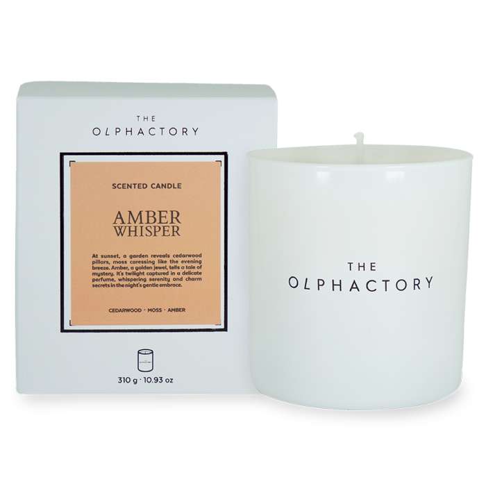 Свеча ароматическая the olphactory, white insignia, amber whisper, 60 ч Ambientair VV060AWWTO