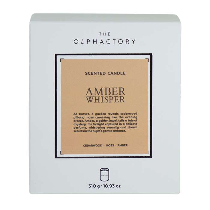 Свеча ароматическая the olphactory, white insignia, amber whisper, 60 ч Ambientair VV060AWWTO