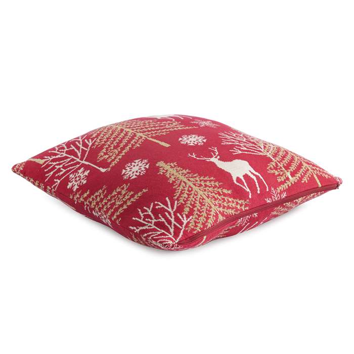 Подушка вязаная с новогодним рисунком winter fairytale  из коллекции new year essential, 45х45 см Tkano TK22-CU0006