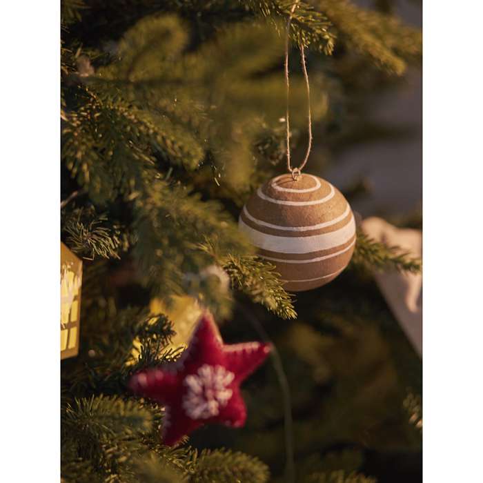 Набор елочных шаров из папье-маше zero waste из коллекции new year essential, 3 шт. Tkano TK23-NY_SET0019