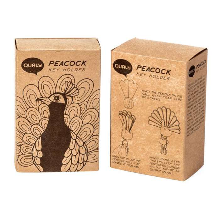 Ключница peacock, белая QUALY QL10193-WH