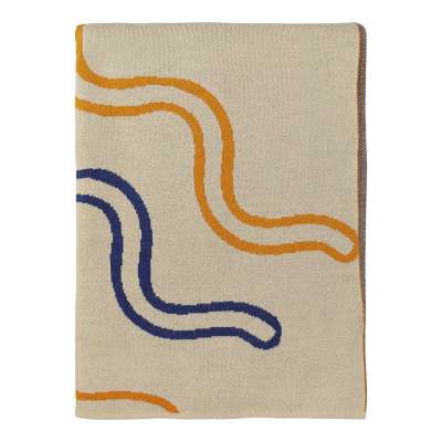 Плед из хлопка по мотивам эвенских орнаментов из коллекции cultural heritage, 130х180 см Tkano TK23-TH0009