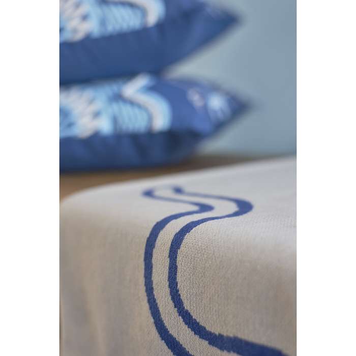 Плед из хлопка по мотивам эвенских орнаментов из коллекции cultural heritage, 130х180 см Tkano TK23-TH0009