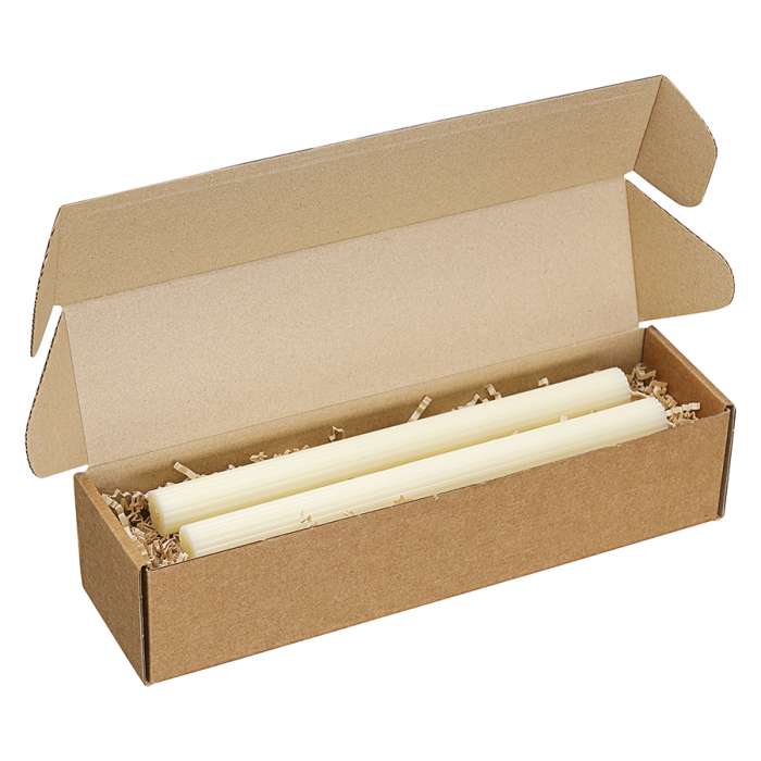 Набор из двух свечей молочно-белого цвета из коллекции edge, 24,5 см Tkano TK24-CND0011