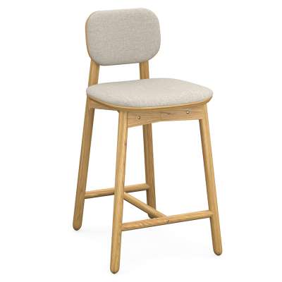 Стул полубарный с обивкой saga, рогожка, бежевый LATITUDE SGBRDBSCHUPHLBSKBG