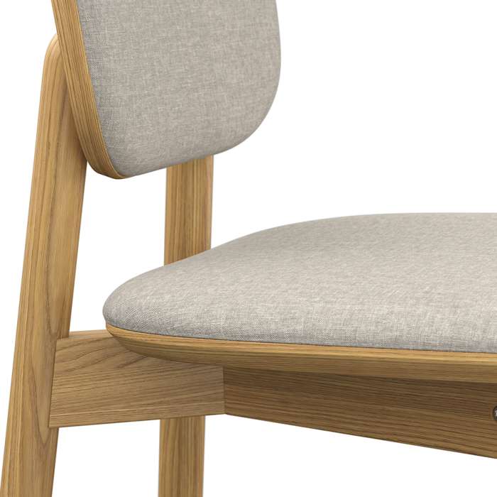 Стул полубарный с обивкой saga, рогожка, бежевый LATITUDE SGBRDBSCHUPHLBSKBG