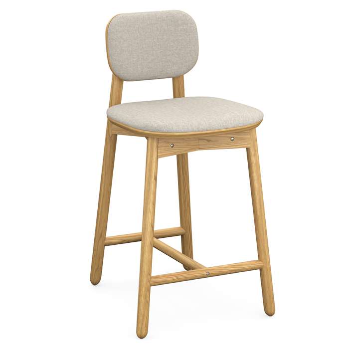 Стул полубарный с обивкой saga, рогожка, бежевый LATITUDE SGBRDBSCHUPHLBSKBG