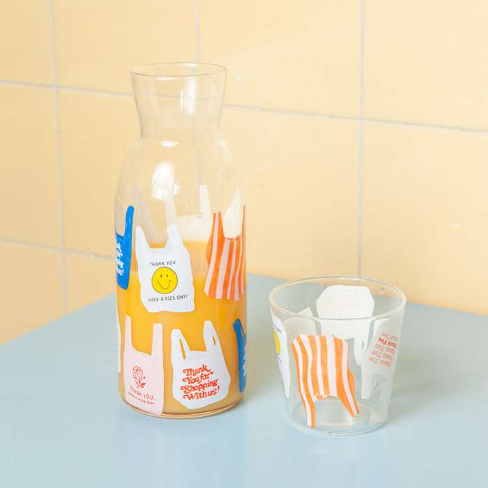 Набор из графина и стакана corner shop, thank you bag DOIY DYJGLCSBA