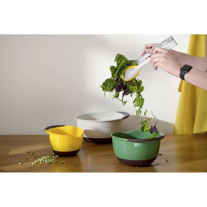 Щипцы кухонные многофункциональные Synn, 28,5 см, светло-серые/желтые SMART SOLUTIONS SS-FT-NLSLC-3-ln-1