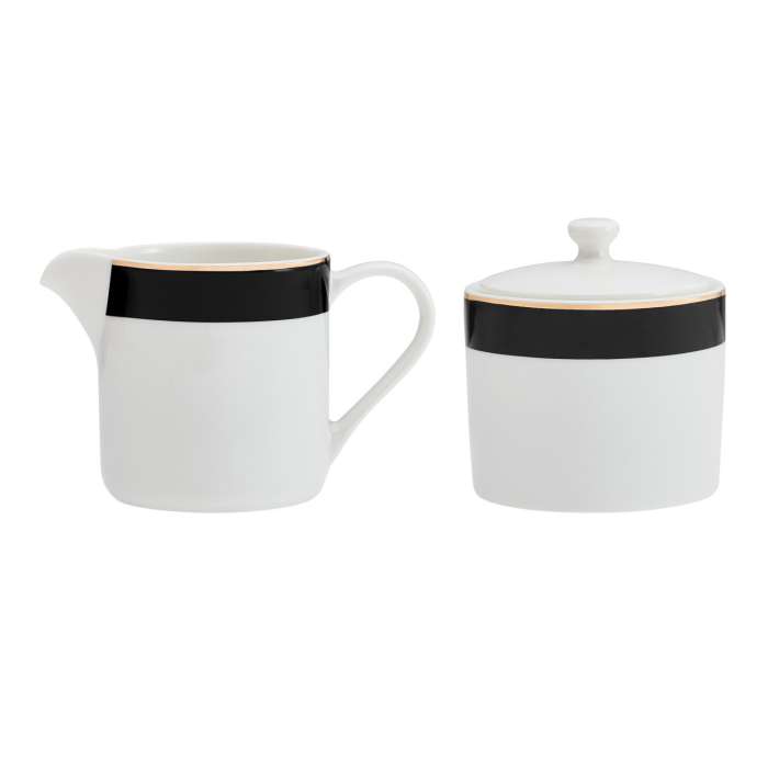 Набор для сахара и сливок фарфоровый Mikasa Luxe Deco 245 мл белый Kitchen Craft MKLDSUGCRMSET