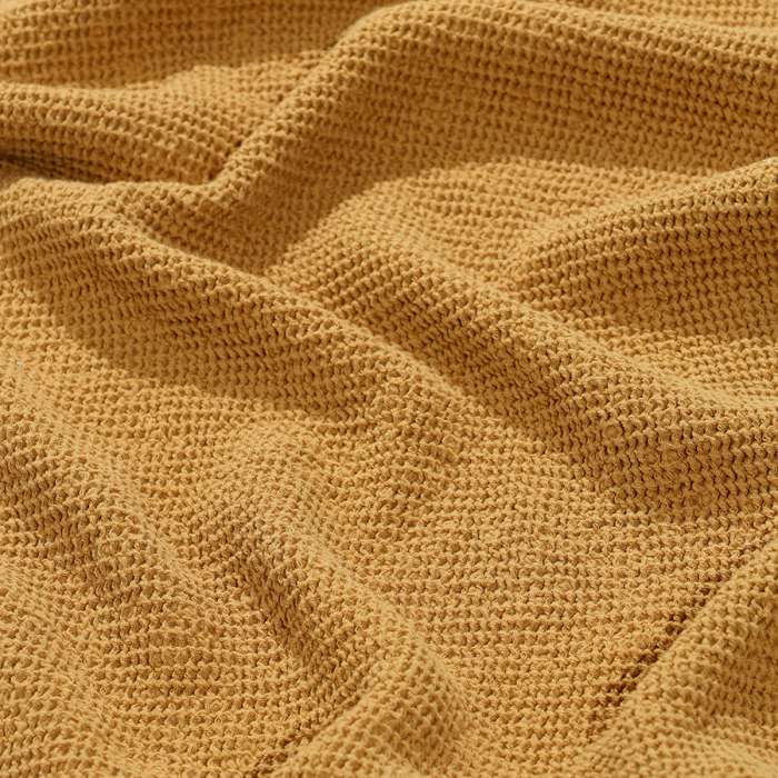 Полотенце для рук из умягченной вафли цвета охры из коллекции essential, 50x90 см Tkano TK25-HT0006