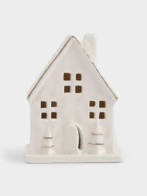 Статуэтка с подсветкой, 8 см, фарфор P, бело-золотистый, Дом, Townlet ANNA LAFARG ANLAF-XIA-220125-14