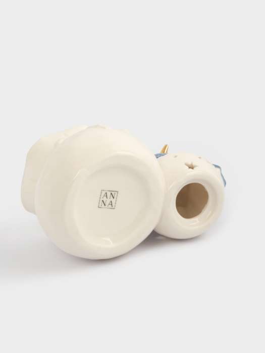 Конфетница, 17х11 см, фарфор P, бело-голубая, Снеговик с мешком, Snowfall ANNA LAFARG ANLAF-FX21683A