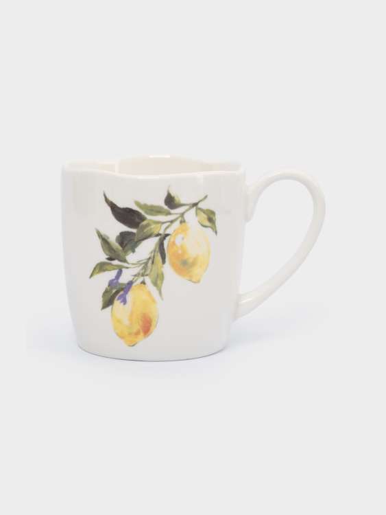 Кружка, 350 мл, фарфор P, белая, Лимоны, Lemon branch ANNA LAFARG ANLAF-CHCM-230525-4