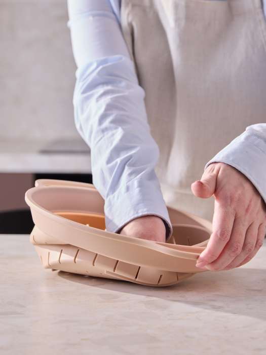 Дуршлаг складной силиконовый smart helper, D25,5 см, карамель Smart Solutions SS0000426