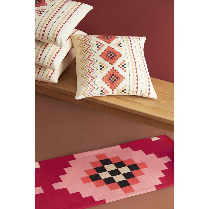 Плед из хлопка по мотивам башкирских орнаментов из коллекции cultural heritage, 130х180 см Tkano TK23-TH0010