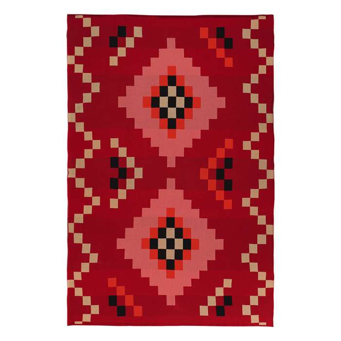 Плед из хлопка по мотивам башкирских орнаментов из коллекции cultural heritage, 130х180 см Tkano TK23-TH0010