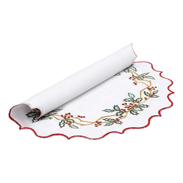 Набор из двух салфеток под приборы Festive wreath из коллекции New Year Essential, Ø38 см Tkano TK24-PM0002
