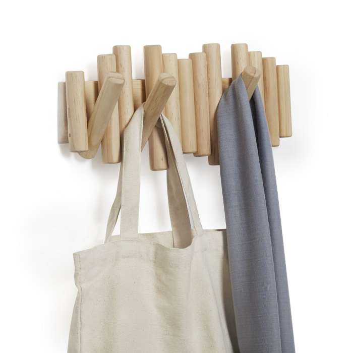 Вешалка настенная picket, 5 крючков, натуральное дерево UMBRA 1011471-390