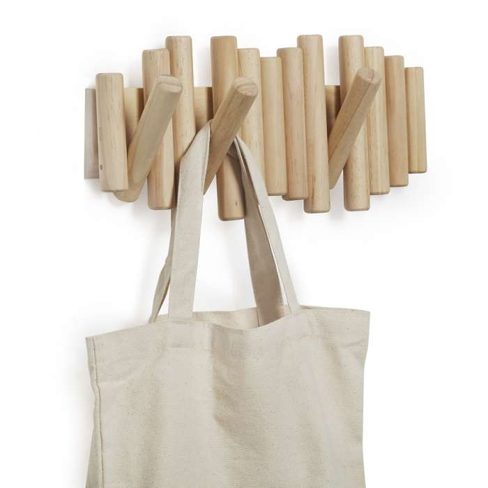 Вешалка настенная picket, 5 крючков, натуральное дерево UMBRA 1011471-390