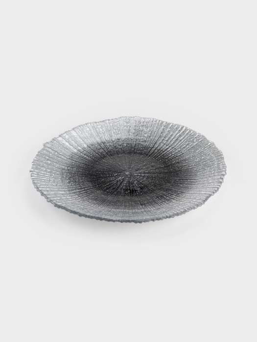 Тарелка обеденная, 28 см, стекло, серебристо-серая, Avila ANNA LAFARG ANLAF-5649-1909038