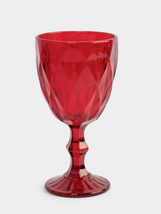 Бокал-кубок для вина, 300 мл, стекло Р, красный, Diamond color ANNA LAFARG ANLAF-GCW789