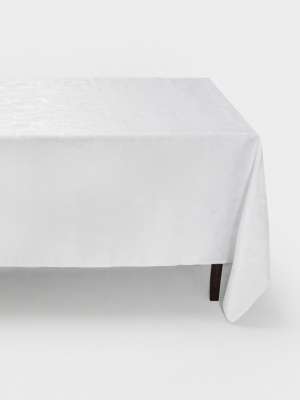 Скатерть, 170х250 см, жаккард, полиэстер, белая, Ели, White forest ANNA LAFARG ANLAF-STW25-1TCm